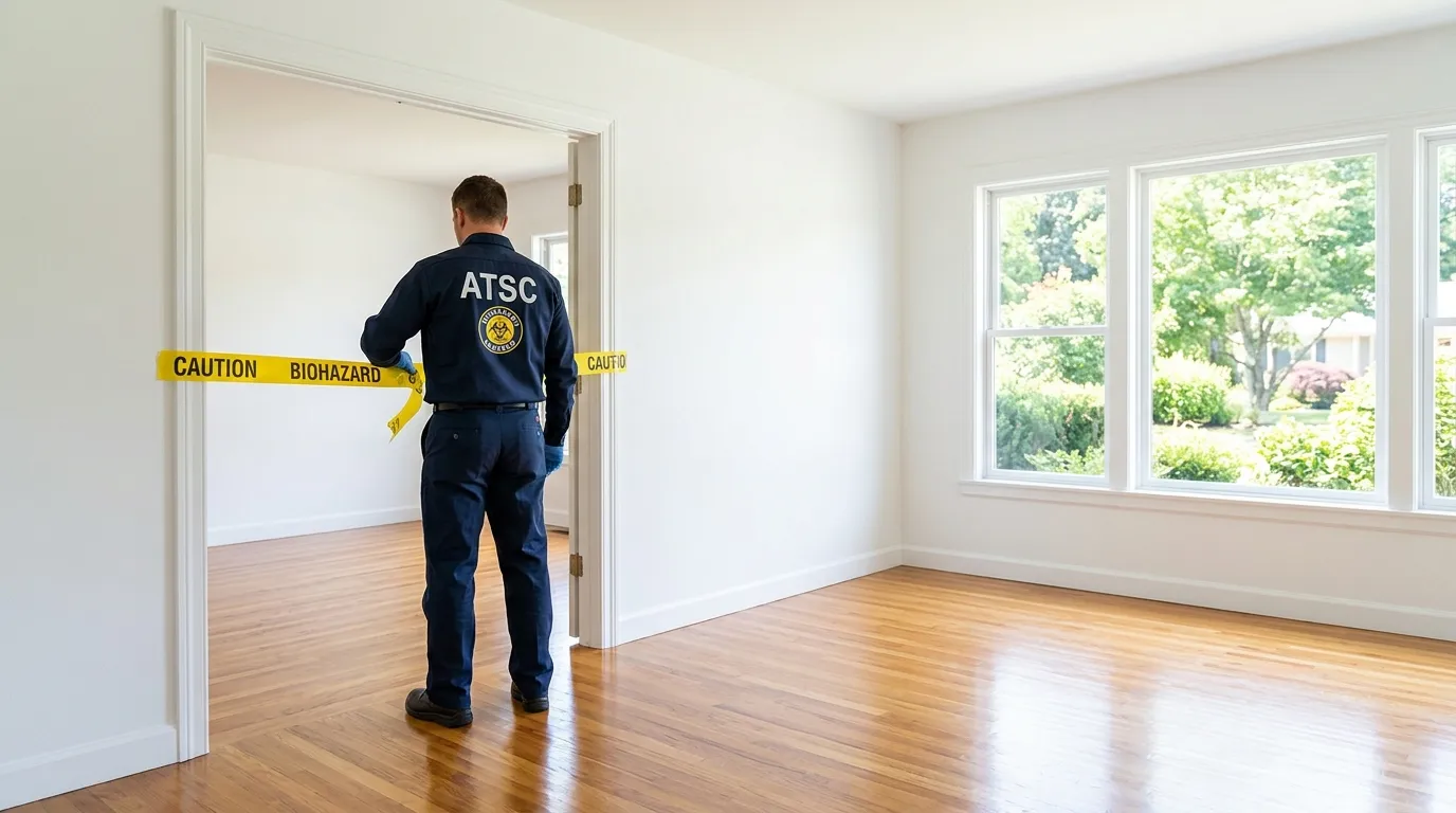 Certified biohazard cleanup crew performing Trauma Scene Cleanup in Sylvester